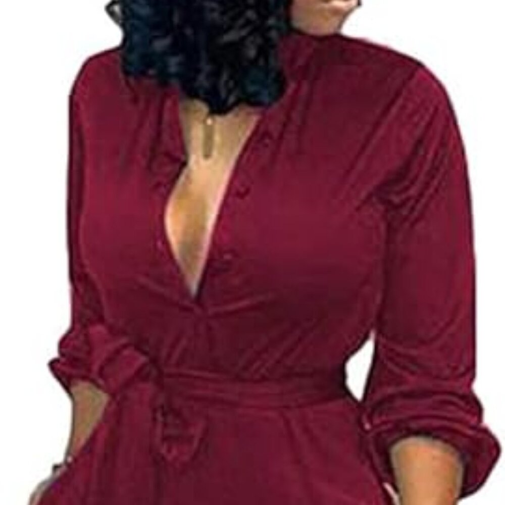 Brand New Ladies Wine Jumpsuit